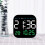 Digital Wall Clocks Temperature Date Week Dispaly Electronic Table Clock 12/24H Wall-Mounted LED Alarm Clock Remote,A 6