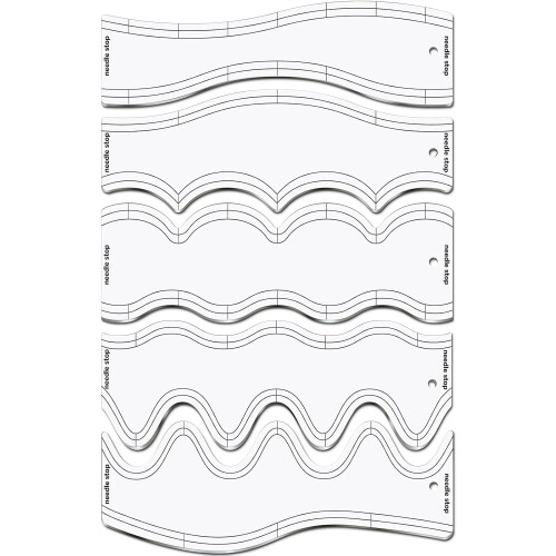 Wave Quilting Ruler Acrylic 10.24 inch 5 pcs