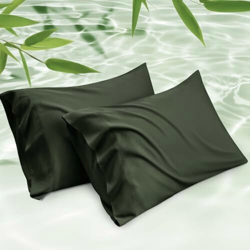 Set di 2 federe king size in rayon di bambù