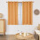 Blackout grommet curtains orange flame wave dots pattern 2