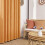 Blackout grommet curtains orange flame wave dots pattern 3