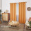 Blackout grommet curtains orange flame wave dots pattern 4