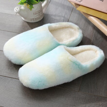 Varme strikkede hjemmesko til kvinder. Behagelige vinterhjemmesko med fleecefor, memory foam og såler til indendørs og udendørs brug.