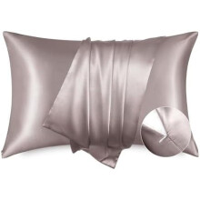 Satin pudebetræk med lynlås, 2-pak, king size, 20x36"