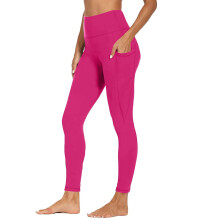 Női jóganadrág, lezser, egyszínű, rugalmas, magas derekú leggings, nadrág, zsebes női stílusos fitnesznadrág, mindennapi viselet, Rd2, L
