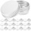 120Pcs Aluminum Small Round Tin Boxes with Screw Lids Silver 1