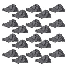 20Pièces Pierres Simulées Bois Gris Décoration Mini Rockery Bureau