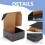 Caixas de envio pretas de papelão ondulado 8x8x4 polegadas (pacote com 6) 3