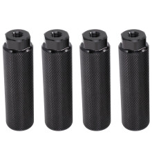 Conjunto de 4 pedais traseiros universais para bicicleta, 10,00 x 2,80 x 2,80 cm, pretos.