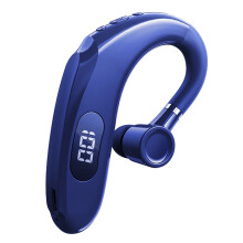 Bluetooth-ørestykke til mobiltelefoner, trådløst headset med opladning, praktisk og overkommelig pris, med mikrofon, støjdæmper, blå, 7,2 x 3,6