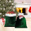 Weihnachtsmann-Geschenktüte, groß, rosa Samt, Kordelzug 1