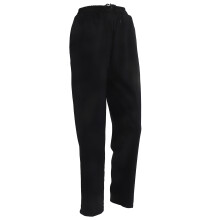 2Pcs Black Chef Pants Breathable Easy Wash Polyester-Cotton Workwear