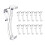 Presilhas para Cortina de 2,5 Polegadas, Presilhas Transparentes de Plástico para Cortina (12 Peças) 1