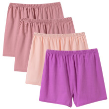 4er-Pack Damenunterwäsche, Übergröße, Schlafshorts für ältere Damen, Baumwoll-Boxershorts in Übergröße, lässige Shorts mit elastischem