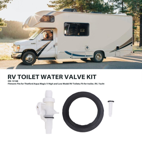 Kit di valvole WC per camper 5 pezzi 13168 resistente alle perdite ABS 2