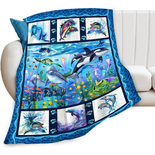 Κουβέρτα Dolphin Δώρα Dolphin για Κορίτσια Γυναίκες Ocean Dolphin Ριχτάρι Κουβέρτας για