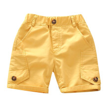 YOUSNH Kids Peuter Baby Jongens Effen Lente Zomer Katoenen Shorts Kleding Jongensshorts Geel 4-5 Jaar