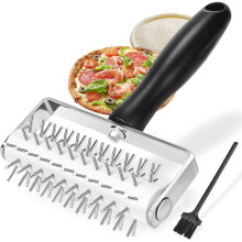 Premium Pizza Dough Docker with Stainless Steel Spikes – Prevents Blistering, Compatible with Pizza, Cookie, Pie & Pastry