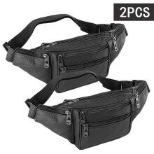2 buc piele naturală talie pachet Fanny pachet curea pungă husă călătorie șold poșetă bărbați femei