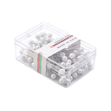 100PCS Multicolor Pearl Head Sewing Pins, Stainless Steel Straight Quilting Pins for Fabric, DIY Crafts and Dressmaking with Storage Case