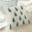 Capas de Almofada de Natal 45x45cm, Linho, Branco e Verde Sálvia 4