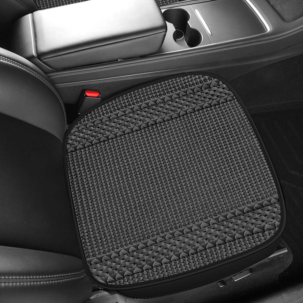All Season Leather Car Seat Cushion, Fully Covered With Sandwich Mesh, Breathable Punching Tech For Comfortable Support, Fits All Seasons 9313598945471