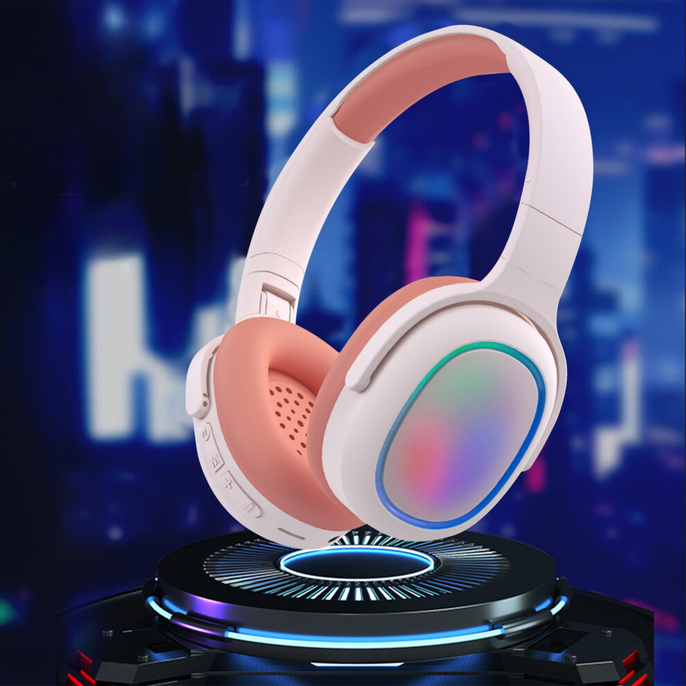 Rgb Bluetooth 5.3 Headphones With Active Noise Reduction - Hifi Sound, Foldable, Long Range 10M, 250H Standby, - Wired/Wireless Mode Orange 9327961527560