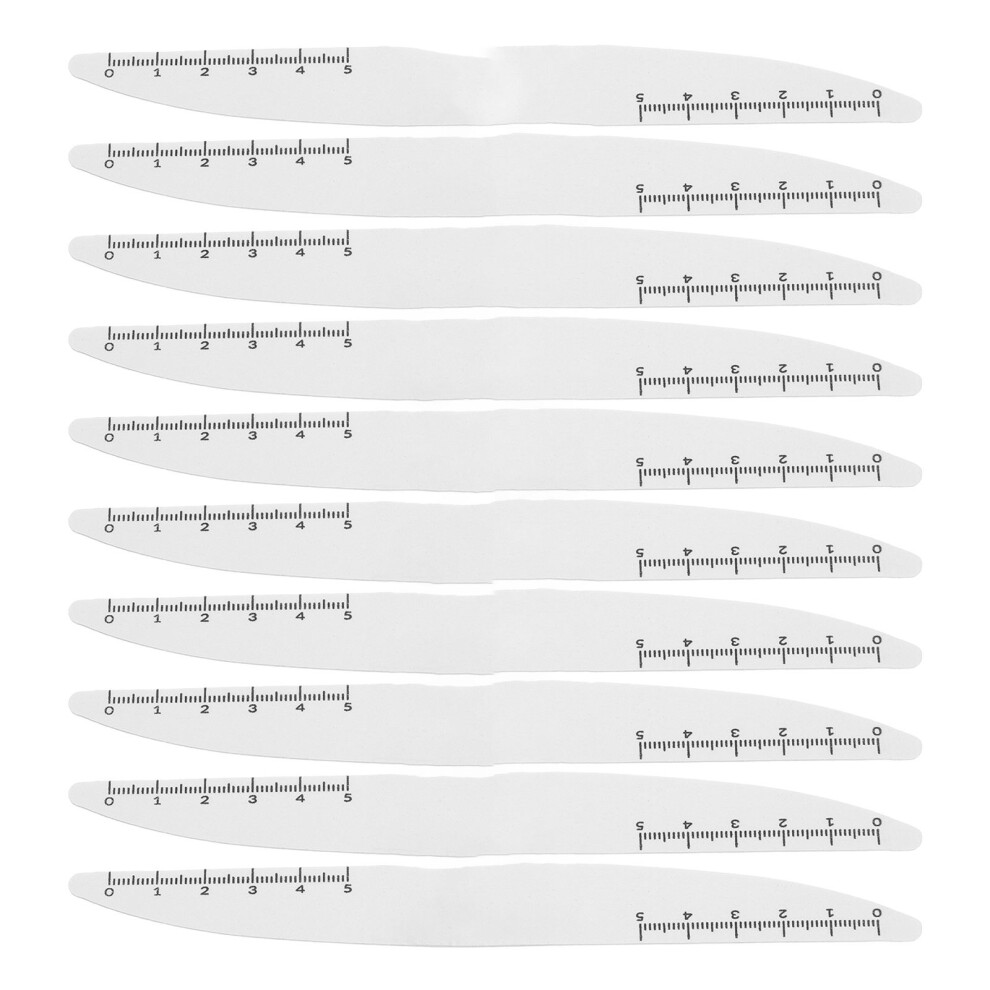 Ohphcall White 40Pcs Willow Leaf-Shaped Wood Nail Files For Manicure & Buffing