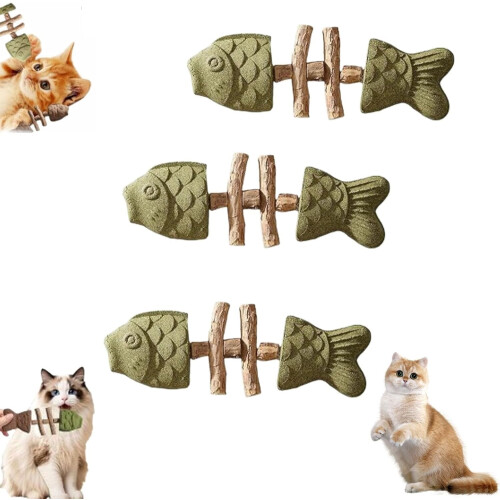 Purrident Cat Dental Chews Natural Fishbone Shape with