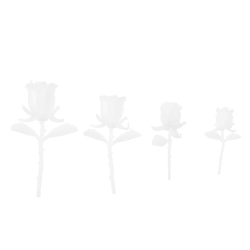 8Ensembles Fleurs Résine Blanches Artisanat Remplissage Epoxy DIY