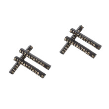 6 Pcs Price Display Cube Adjustable Price Tag For Jewelry Price Display Counter Stand Number Letter Price Block For Retail Shop Golden