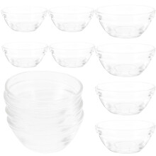Bols alimentaires en verre transparent KALLORY, lot de 12, 6 x 6 cm