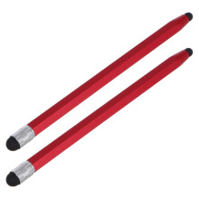 2-pack penna för pekskärmar, tangentbord, nyckelring, telefon, röd