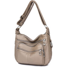 Tote-Handtasche für Damen, weiche Leder-Umhängetasche mit verstellbarem Henkel und Reißverschluss – ideal zum Shoppen und Reisen