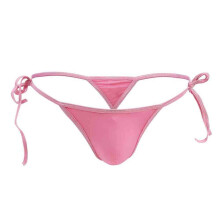 men Ice Silk Bikini low rise tie String Adjustable Briefs Underwear for Men