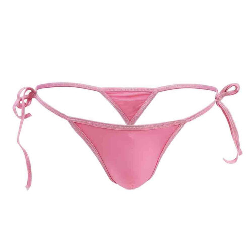 men Ice Silk Bikini low rise tie String Adjustable Briefs Underwear for Men