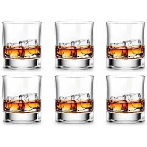 Ensemble de 6 verres à whisky – Verres bas style rock de 32 cl