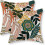 Μαξιλαροθήκες Boho Floral 18x18", Σετ 2 τεμαχίων, Ρουστίκ Vintage Λινές Μαξιλαροθήκες για 1