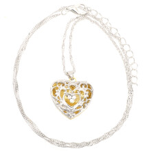 2Pcs Girl Pendant Necklace Multi-Color Heart Choker Stylish Neck Decor