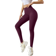 Dámske jogové nohavice s rovnými nohavicami, strečové, fitness, vínové, pohodlné jogové nohavice pre ženy, veľkosť S