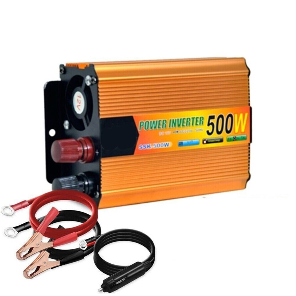 500W Dc To Ac Pure Sine Wave Inverter Orange 9132278160535