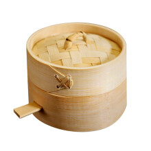 6Pcs Light Brown Bamboo Buns Steamer Basket for Kitchen Food Steaming