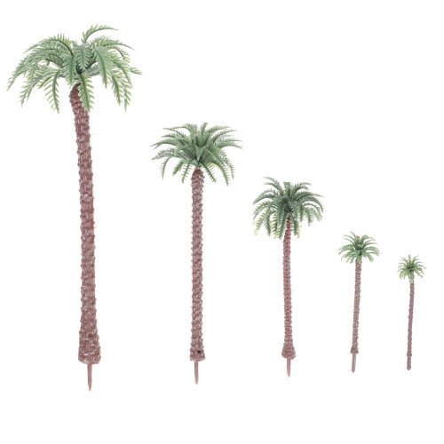 100Pcs Green Palm Tree Model Fake Trees for Train and Sand Table