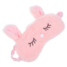4Pcs Cute Plush Sleep Masks Pink Cartoon Eye Covers Soft Comfortable