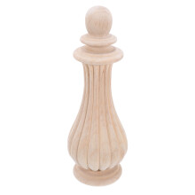 2Pièces Finials Bois Kaki Artisanaux Pour Déco Escalier Projet DIY