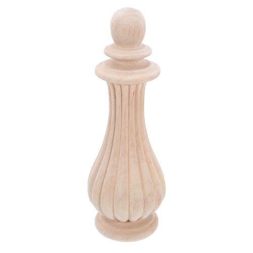 2Pièces Finials Bois Kaki Artisanaux Pour Déco Escalier Projet DIY
