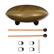 2Sets Creatieve Gouden Tongdrum 6-Inch Met Accessoires Voor