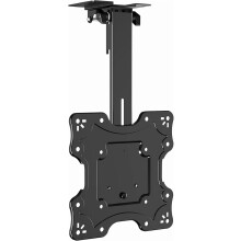 Folding Ceiling TV Mount, Swivel & Flip Down Bracket for 17-42" TVs up to 44 lbs, Under Cabinet, 200x200mm Holes, Black