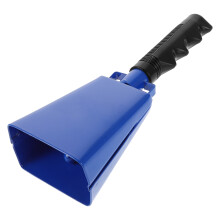 4Pcs Blue Metal Cowbells with Handle Loud Cheer Noise Maker for Sports