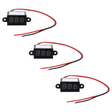 6Pièces Voltmètre Dc Mini Portable Noir Calibrable Résistant Choc